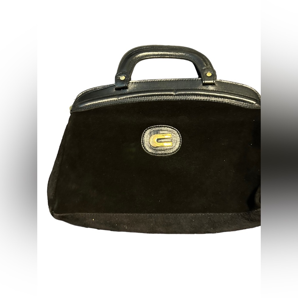 Contessa vintage black leather and suede handbag